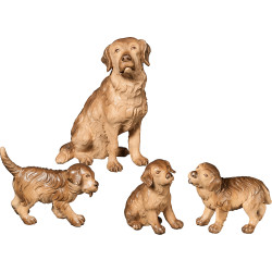 Golden Retriever con cachorros (4 piezas)